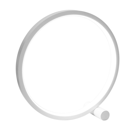 

25CM Round LEDs Table Lamp Modern Circular Design Nightstand Lamp Reading Table Lamp for Bedroom Living Room Office