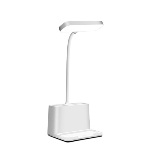 

DC5V 4W 20 LEDs Table Desk Reading Lamp Sensitive Touching Control/ 3 Colors Temperature Changeing/ 3 Levels Brightness Adjustable Dimmable/ P-hone Holder & Double Pen C-ontainer Design/ Flexible Bendable Tube Design/ USB Powered/ Brightness Memory Functi