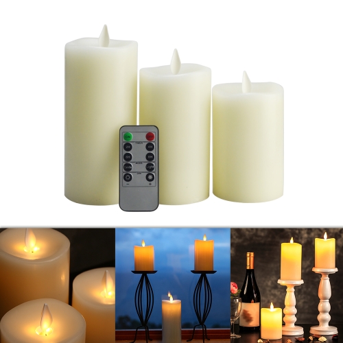 Sans Flamme Électrique LED Bougie Kit de Lumière Dansant Flickering Driftess Paraffine Cire avec Télécommande Dimmable Minuterie Atmosphère Lampe pour Partie De Noël Cadeau Cadeau Décoration