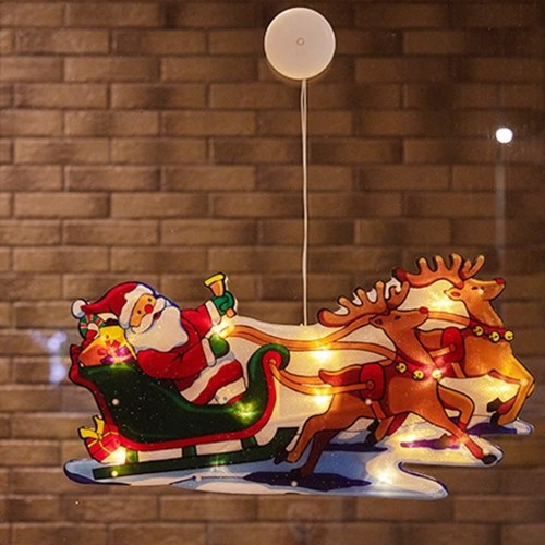

Christmas Hanging Light Indoor Outdoor Festival Party Window Wall Decoration with Sucker