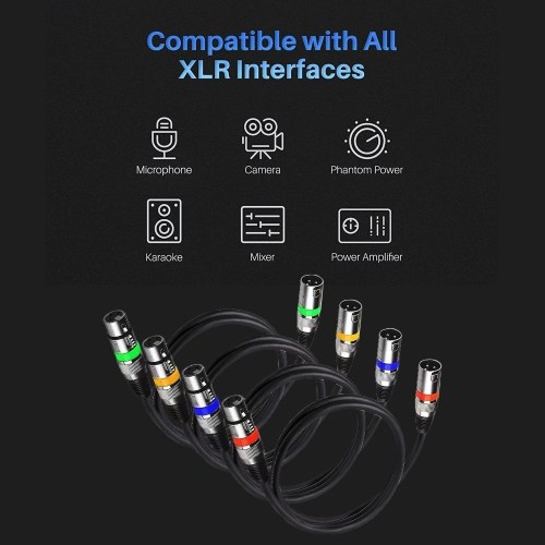 4PCS 1.2M XLR Cable Set Canon Male to Female Audio Output Input Cable KTV Audio Microphone XLR Microphone Cable 