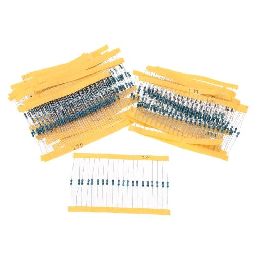 

600PCS 30 Types 1 / 4W 20Ω-1M 1% Resistance Tolerance Metal Film Resistor Set Assorted Kit
