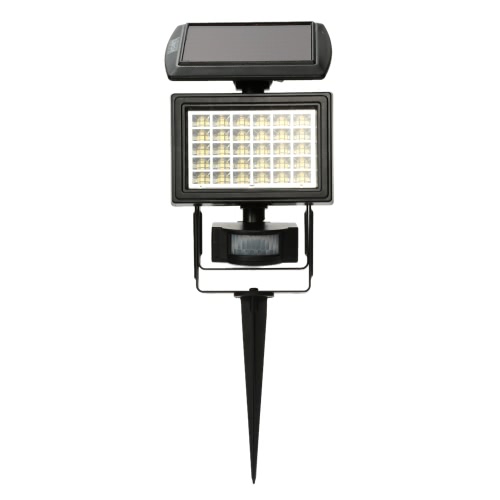 Lixada 30LEDs 太陽動力を与えられた屋外セキュリティ フラッド ライト PIR モーション センサー芝生光コントロール夜光の庭庭通りランプ ホワイト