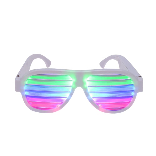 LED Glow Sound Control Lunettes Rechargeable multicolore Lumière clignotant Musical Shades sonore Activé Club Bar danse hall Disco Party Dubstep