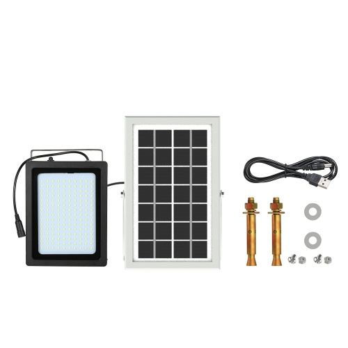 Lâmpada de luz exterior ao ar livre solar da inundação do diodo emissor de luz de 150LEDs USB