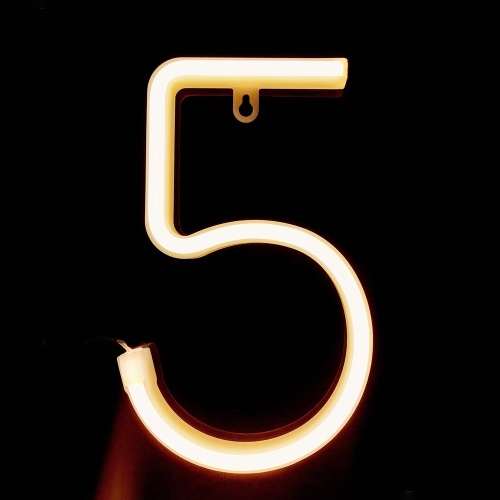 

LED 0-9 Shape Figure Lamp Warm White