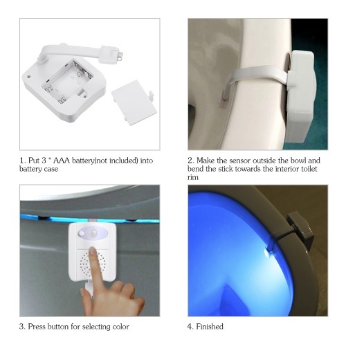 

LED Toilet Light Flexible Bendable Stick with UV Sterilization Lamp