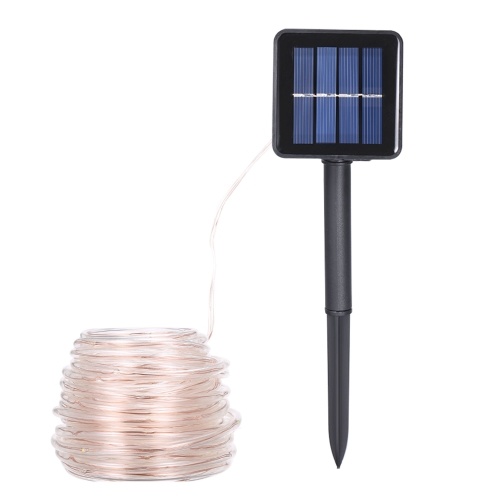 

Energy Saving Solar Tube String Light 7M 50 Lamp Bead 8 Functions Transparent Pipe Copper Wire Outdoor Waterproof Decoration String Light