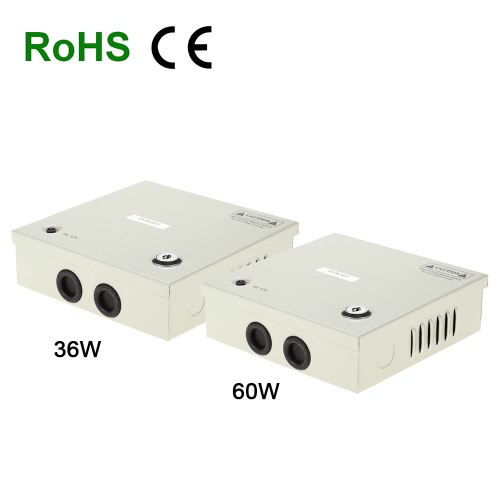 

4CH AC100-240V To DC12V 3A 36W LED Driver Power Supply Box Adapter Transformer for CCTV Security Camera LED Strip String Light