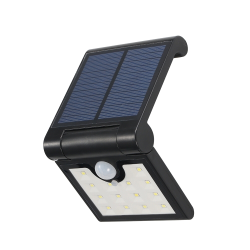 14 LED Faltbare Solarbetriebene Wandleuchte mit PIR Bewegungssensor