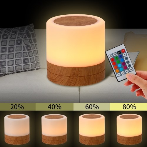 Desktop Leds Colorful Night Light Bedroom Bedside USB Touching RGB Night Lamp with Remote-Controller 