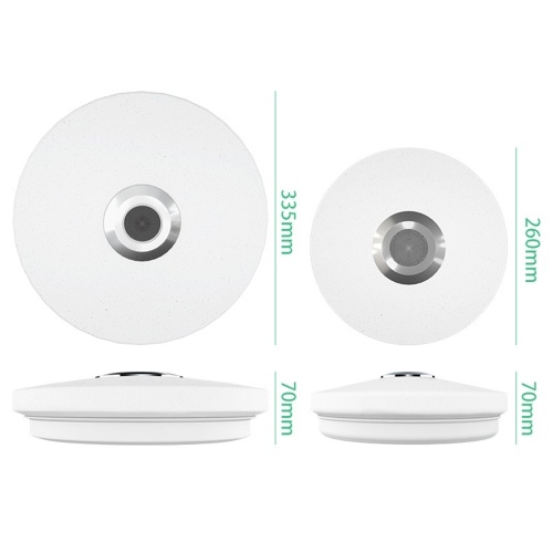 

260mm RGB Dimming Ceiling Lamp Intelligent BT Connection Built-in Music Player Dome Light with Remote Controller