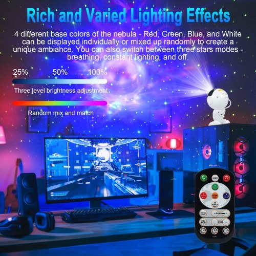 Star Projector Galaxy Night Light Starry Nebula Ceiling LED Lamp 15 Light Effects with Remote Control