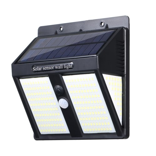 Three Sides 250 LEDs Solar Wall Light Lighting and PIR Motion Sensor Lights