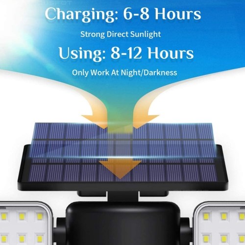 Solar Powered Sensor Wall Light Outdoor Waterproof Lighting Home Garden Lights 
