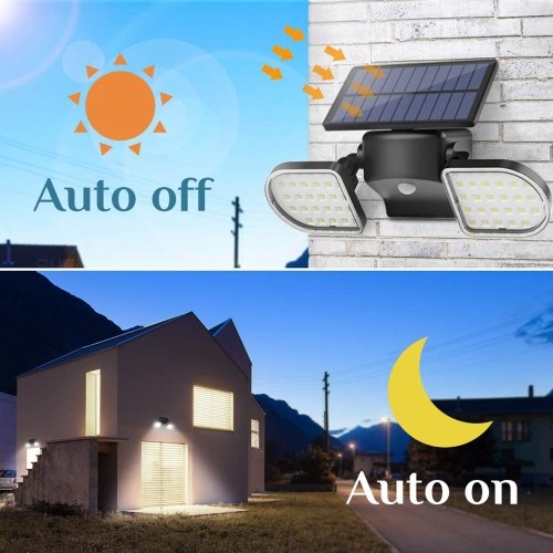 Solar Powered Sensor Wall Light Outdoor Waterproof Lighting Home Garden Lights 