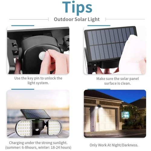 Solar Powered Sensor Wall Light Outdoor Waterproof Lighting Home Garden Lights 