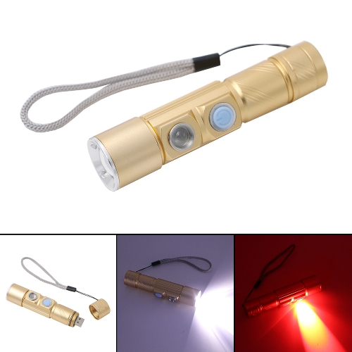 500LM USB Mini poche rouge et blanc lampe de poche lampe de poche LED