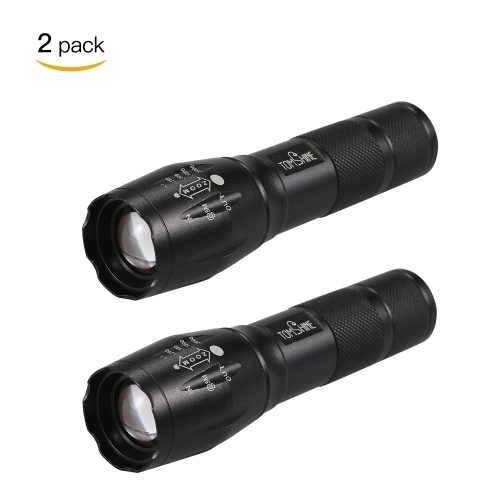 

2 Pack Tomshine Тактическая ручка Zoomable Светодиодный фонарик