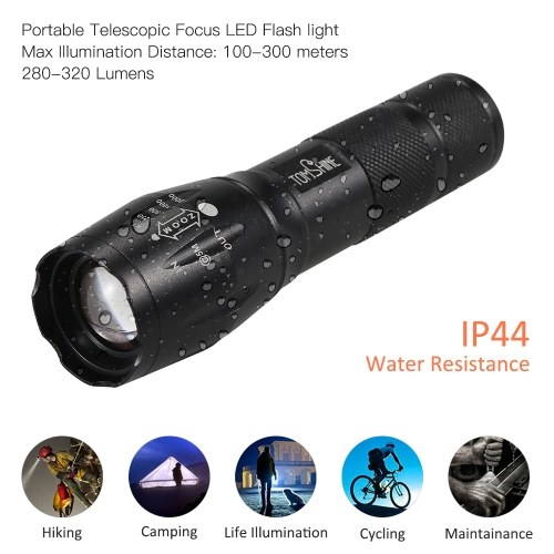 

2 Pack Tomshine Tactical Handhold Zoomable LED Flashlight
