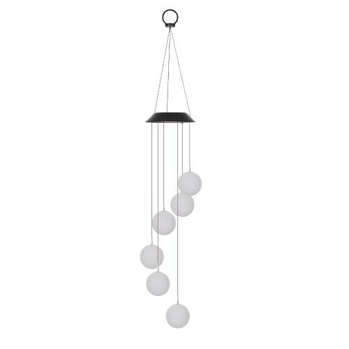Solar Energy Powered Wind Chime Lamp Color-changing Ball Outdoor Hanging Light for Garden Street Home Decoration 