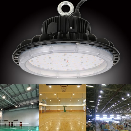 

Tomshine 85-265V 100W 11000LM 105LED UFO High Bay Light Mining Industrial Light Ceiling Spotlight for Factory Workshop Warehouse Exhibition Hall Stadium Market