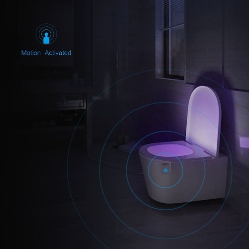 Toilet Night Light Bathroom Body Motion Activated On/Off Seat Sensor