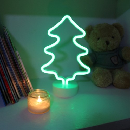 

Cute Design Night Light Beside Lamp 3 * AA Cell Operated USB Powered Portable for Home Decoration Deco Birthday Present Gift