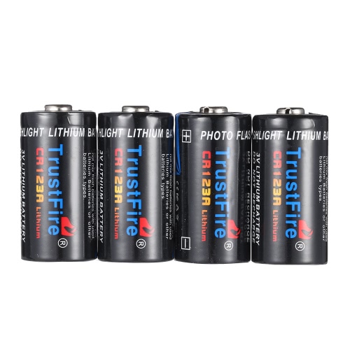 

TrustFire 4pcs одноразовая CR123A 3.0V 1300mAh литиевая батарея