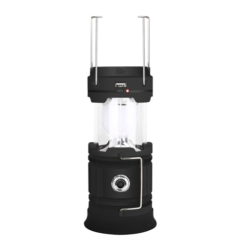 

Solar LEDs Camping Lamp Outdoor Portable Retractable Emergency Light Rechargeable Waterproof Tent Light for Mountaineering/Fishing/Night Markets