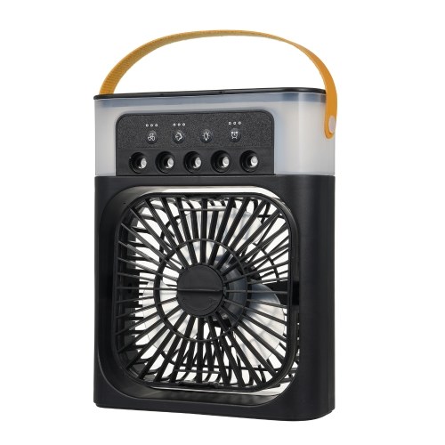 Desktop Cold Air Fan Humidifier Mini Air Cooler Mist Sprayer with Colorful Night Light 