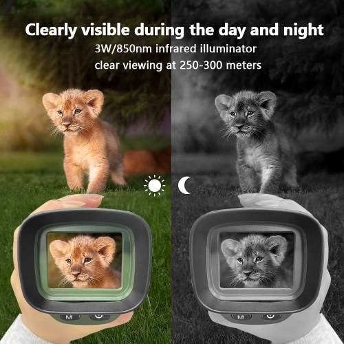 Digital Night-Vision Monocular 40MP 2.5K Infrared Telescope 984ft Night-Vision Distance Support Photo Video Recording 6X Optical Magnification 8X Digital Zoom for Outdoor Camping Huntings Night Observation Boating 