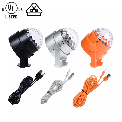 

8W Mini LED RGBP Многоцветный USB Powered Magic Ball Light