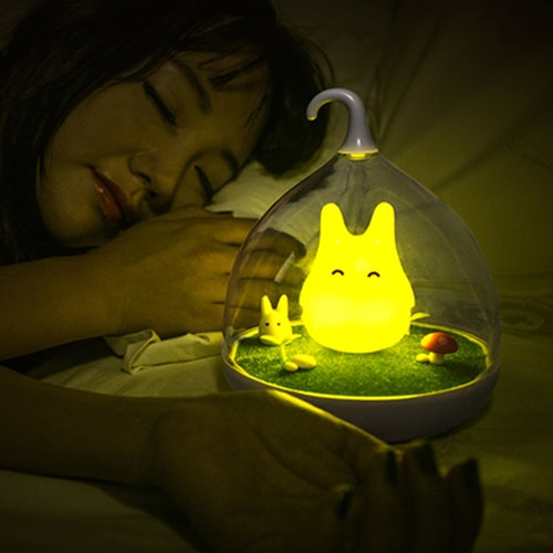 

Creative Micro Landscape Night Lamp Cute Portable Lights For Bedroom Baby Sleep Vibration Dimmer Touch Sensor Home Decors Atmosphere Light Yellow