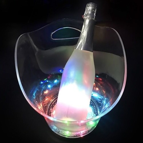 DC3V 1W 5.5L High Big Capacity RGB LED Light Lamp Ice Bucket(Battery Not Provided)