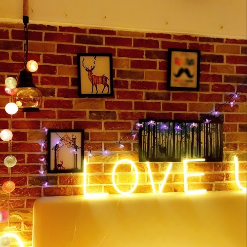 

LED Letter Lamp Battery Operated Powered E Shape Warm White for Home Party Decoration Cafe Shop Restaurant Wedding Function