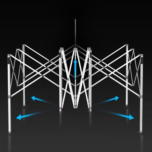 Lot de 2 barnums pliants PRO 3x3 Alu 50 PVC 520g/m²