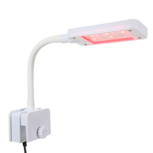 1.8W 9LED RGBW 16 Zmiana kolorów 3 tryby Klips zaciskowy Akwarium Światło elastyczne Lampa