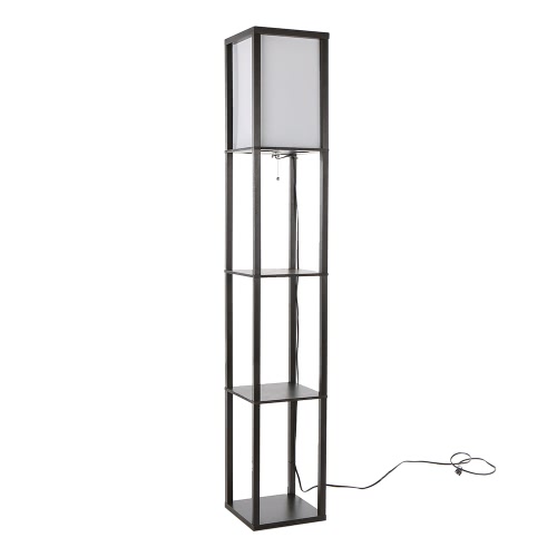 UL gelistet 110-240V Kreativ 3 Ebenen Regal Stehleuchte E27 Vertikale Aufbewahrungsständer Standlicht für Home Living Room Bedside Study Reading Dekoration