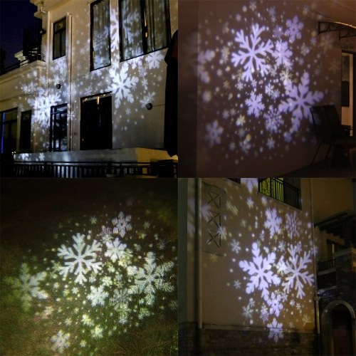 

LEDs Snowflake Light Projector Rotating Snowfall Landscape Lamp IP65 Water-resistant Indoor Outdoor Decoration Lighting for Christmas Holiday Birthday Wedding Party