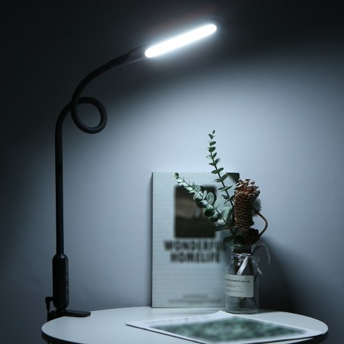 

Tomshine 12W Clip-on Table Light Touching Control 2800-5500k 5 Color Modes & 5 Brightness Levels 30min Timer Eye-caring Flexible Swing Arm Lamp with Clamp Multifunctional Space Saving Table Lamp for Home Office Workbench