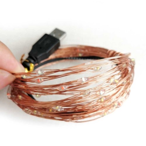 

USB Медная Лампа Строка Рождество LED Декоративная Лампа Медная Звезда Строка Лампы Свет Строка 5 м 50 Огней Четыре Цвета Дополнительно