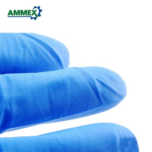 

AMMEX 100Pcs Disposable Nitrile Rubber Glove Powder Free Thicken Rubber Gloves for Labor Home Food Medical Dental Use
