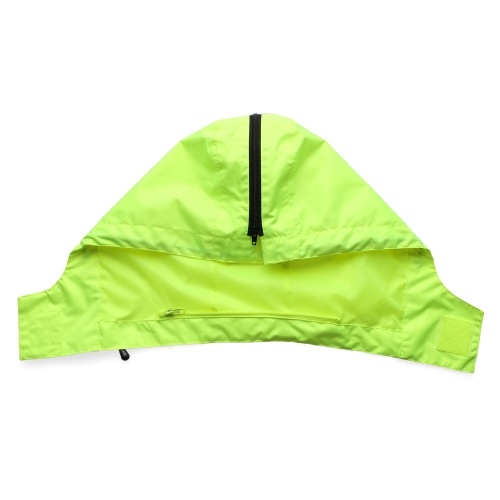 

Safety Rain Jacket with Detachable Down Jacket Hood Waterproof Reflective High Visibility Safety Raincoat Traffic Jacket for Winter Yellow Size L