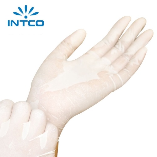 INTCO 100Pcs Disposable Latex Gloves Examination Glove Strong Stretchy Gloves for Home Food