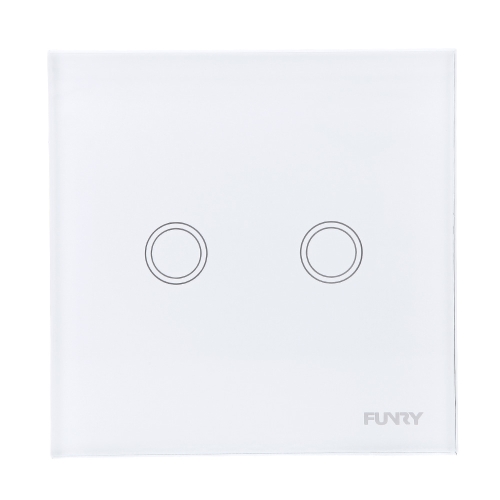 FUNRY Commutateur Panel murale 110 ~ 250V Interrupteur Tactile écran cristal de luxe en verre trempé