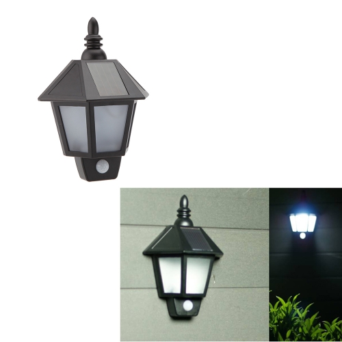 

PIR Infrared Body Motion & Light Sensor Solar Powered Panel Outdoor LED Wall Yard Garden Light Lamp White & Warm White