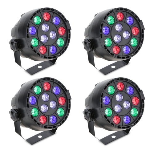 Lixada DMX-512 RGBW LED High Power Stage PAR Light 
