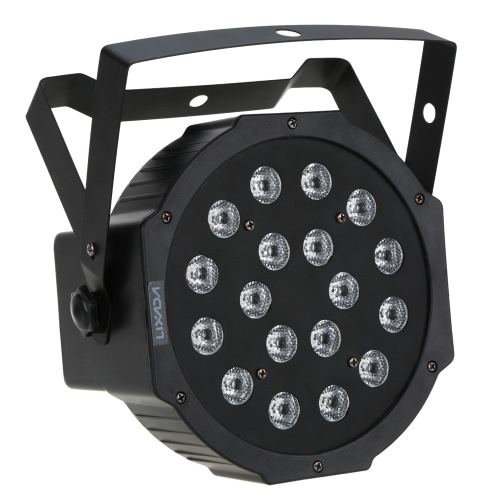 Lixada Mini 25W DC12V DMX-512 18 LED RGB Stage Par Light