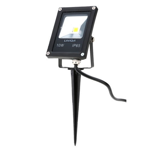 Lixada vraie puissance 10W 85-265V AC IP65 ultra-mince LED Flood Light avec fil & jeu shuffle MP3 extérieure jardin Tunnel Square Yard paysage éclairage CE RoHs